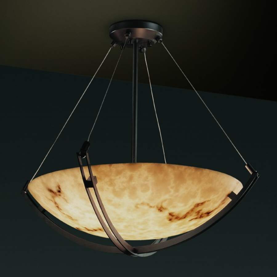 Dark Bronze finish with (-35) Round Bowl shade option