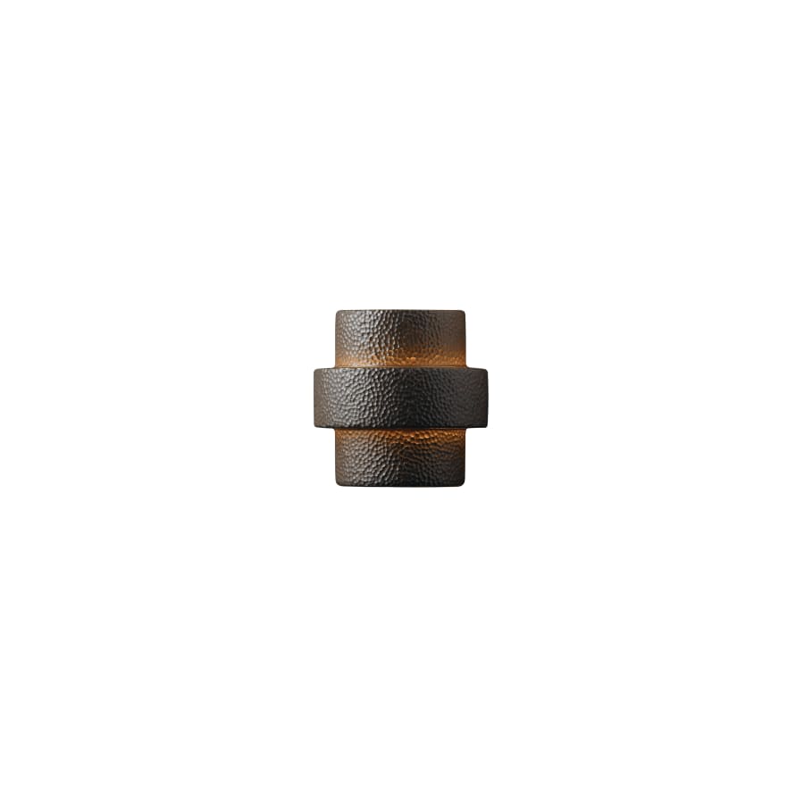 Justice Design Group Ambiance 10.5" Wall Sconce Hammered Iron