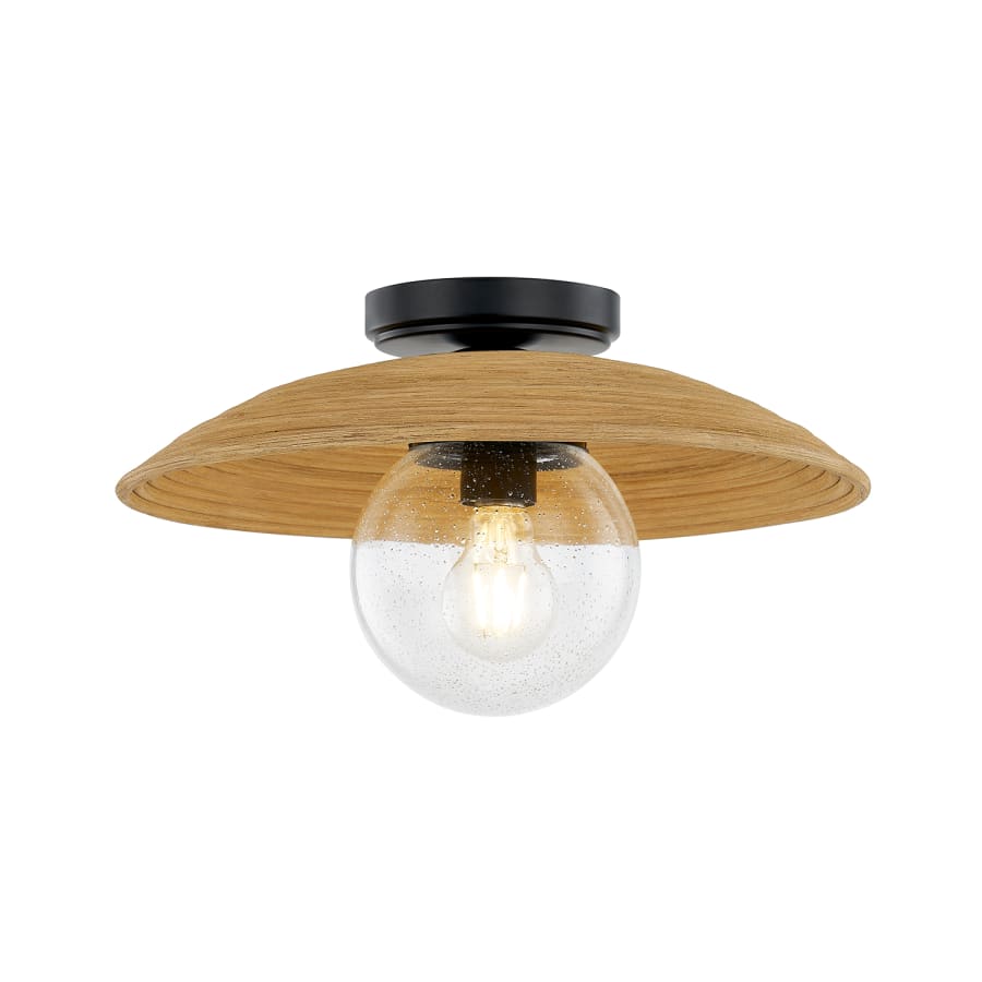 Justice Design Group Caribe 15" Wide Semi-Flush Ceiling Fixture Matte Black