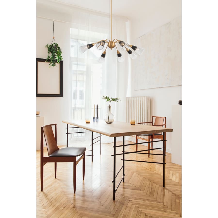 Kalco - 513131BNB - One Light Bath - Ponti - Matte Black W New Brass, image size:900x900