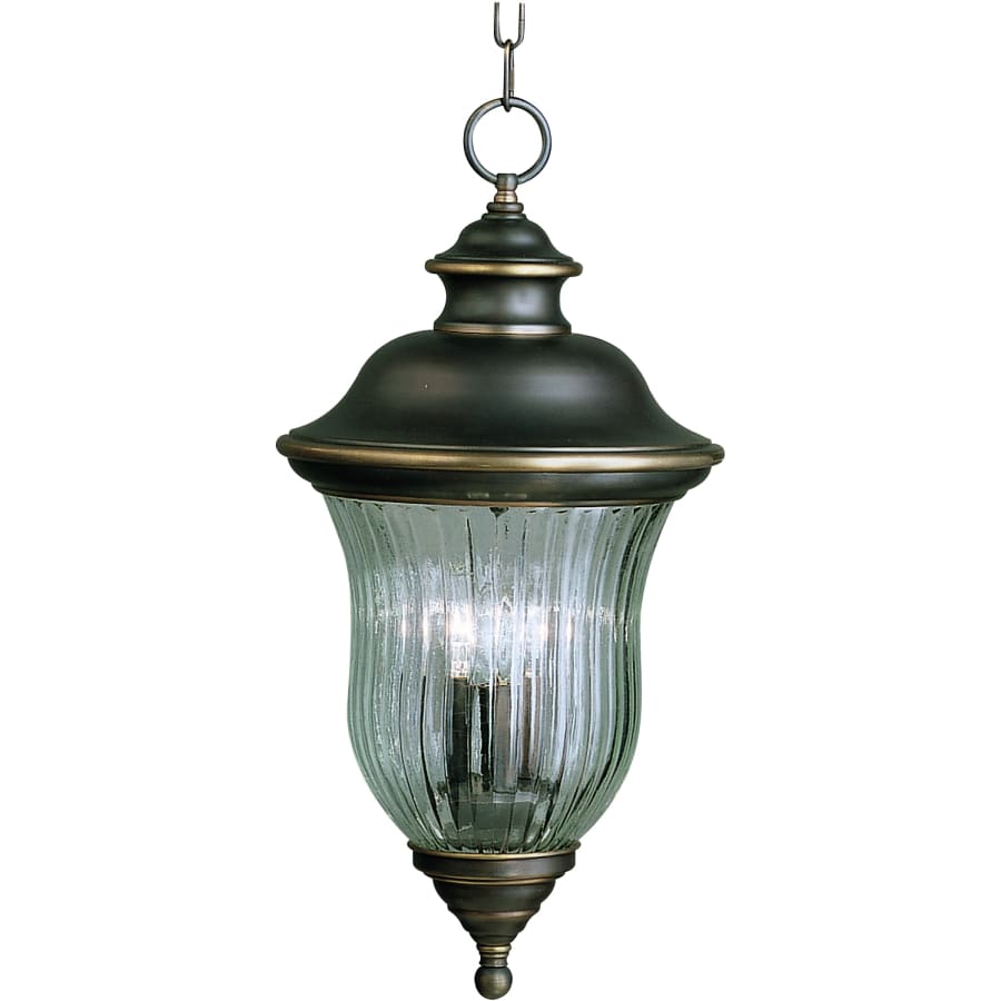 Kichler Sausalito Olde Bronze Traditional Clear Glass Teardrop Pendant Light