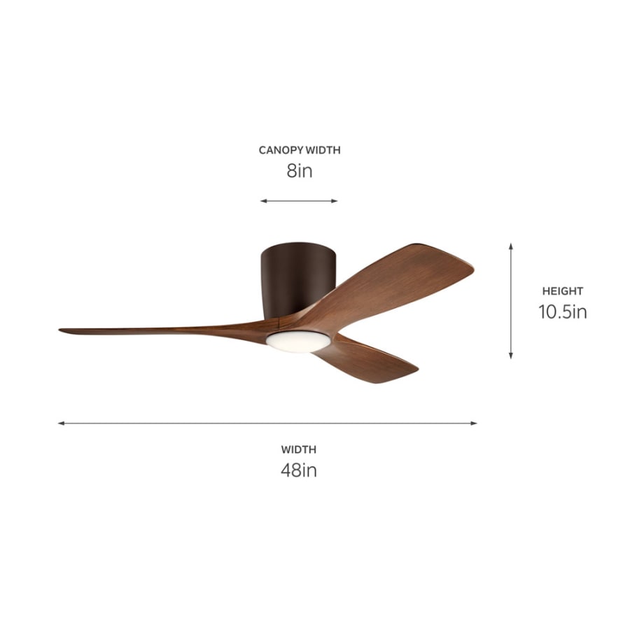 Kichler Volos 48" 3 Blade Hugger Indoor Ceiling Fan - Thumbnail 4