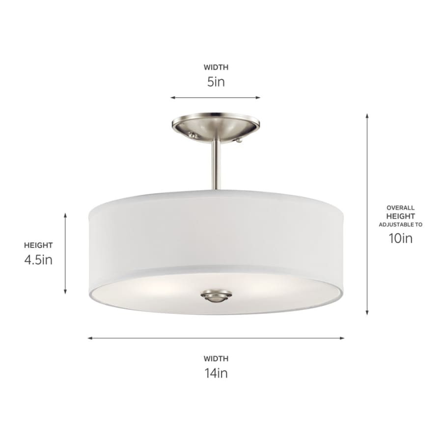 Kichler shailene 3 light semi flush cheap