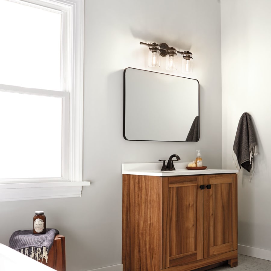 Kichler Lighting 45689NI Brinley Three-Light Bath Vanity Light - Brushed Nickel, 24" Wide