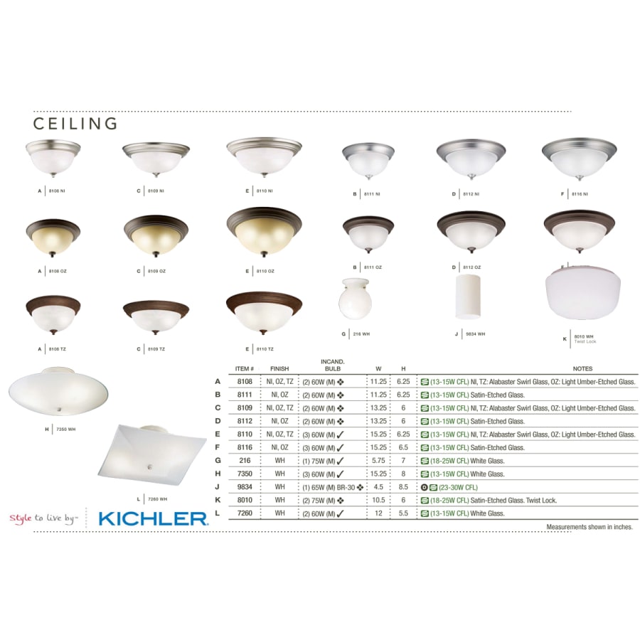 Kichler Ceiling Fixtures