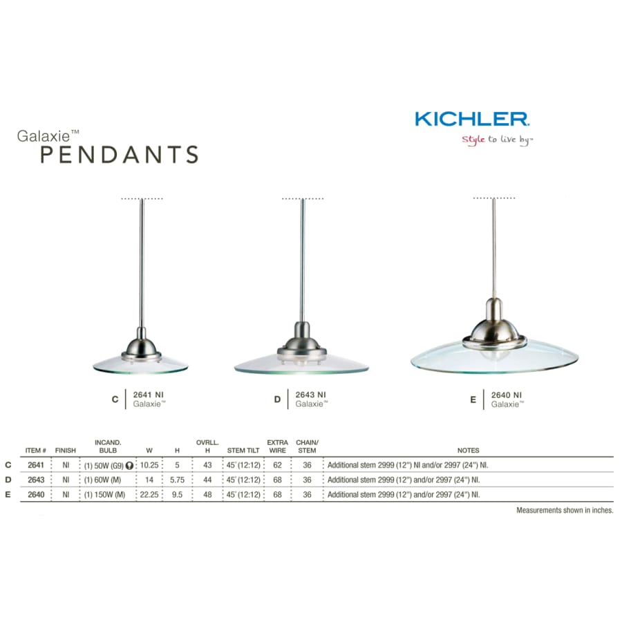 Kichler galaxie pendant top