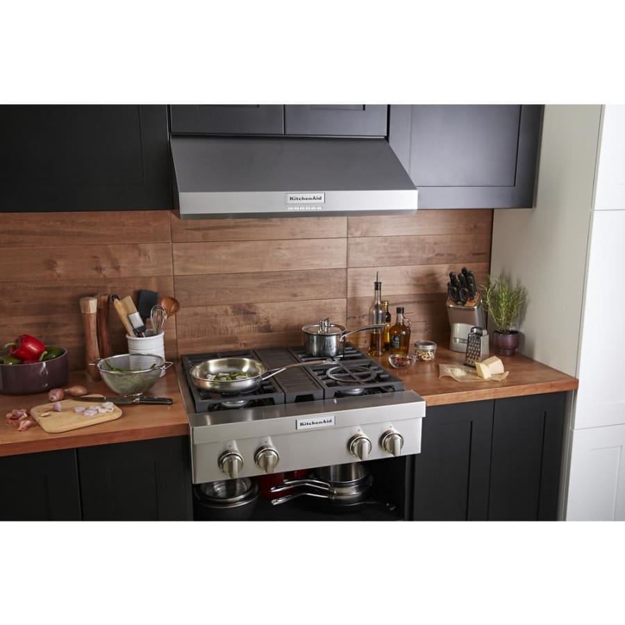KitchenAid KCGC500JSS 30 Inch Wide 4 Burner Gas Cooktop Build