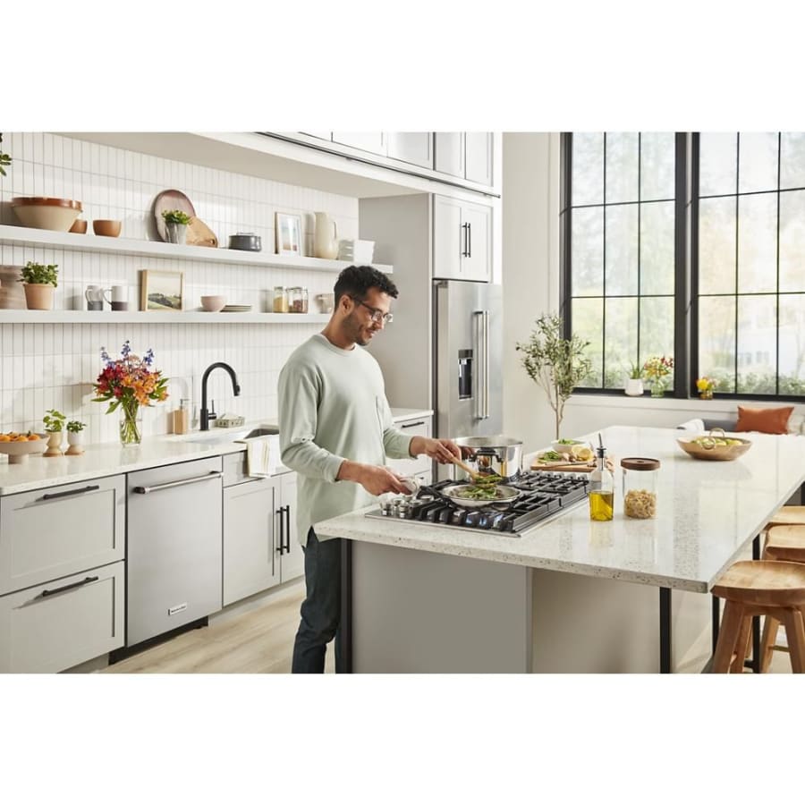 KitchenAid KCGD506GSS 36 Inch Wide Built In Gas Cooktop Build