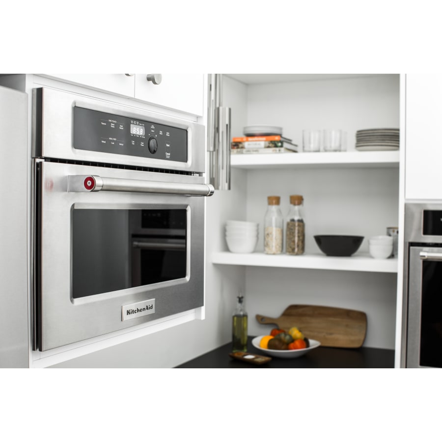 KitchenAid KMBS104ESS 24 inch Stainless Steel Built in Microwave Oven