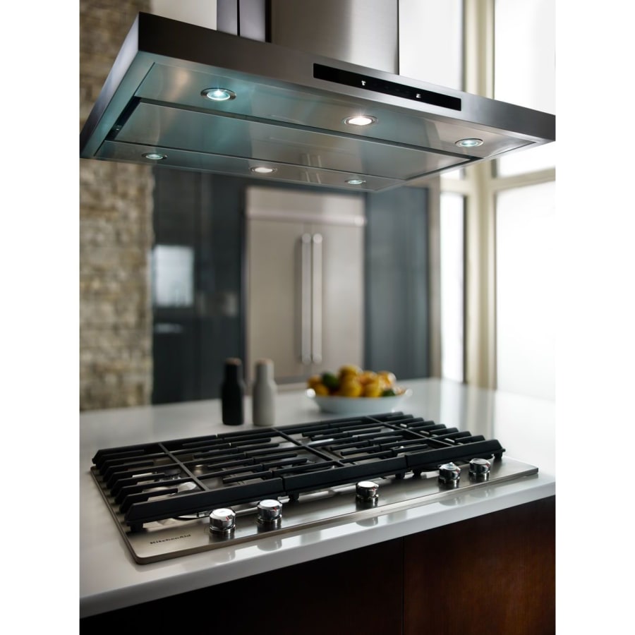 Kitchenaid black stainless range hood outlet