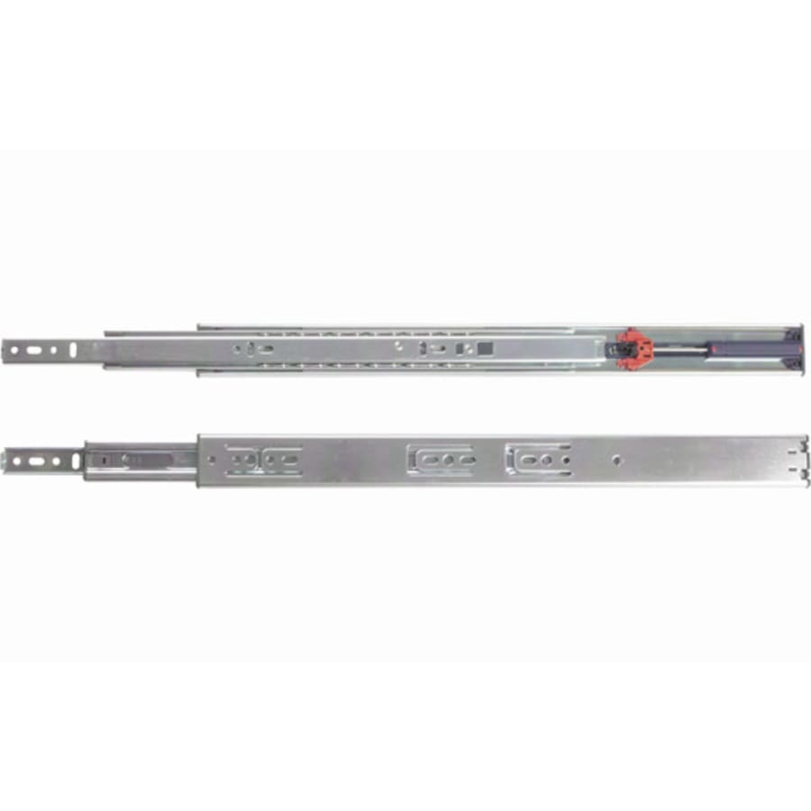 Knape and Vogt 4450 Series 18 Inch Full Extension Side Mount Ball Bearing Drawer Slide with 65 Lbs. Weight Capacity - Pair Zinc