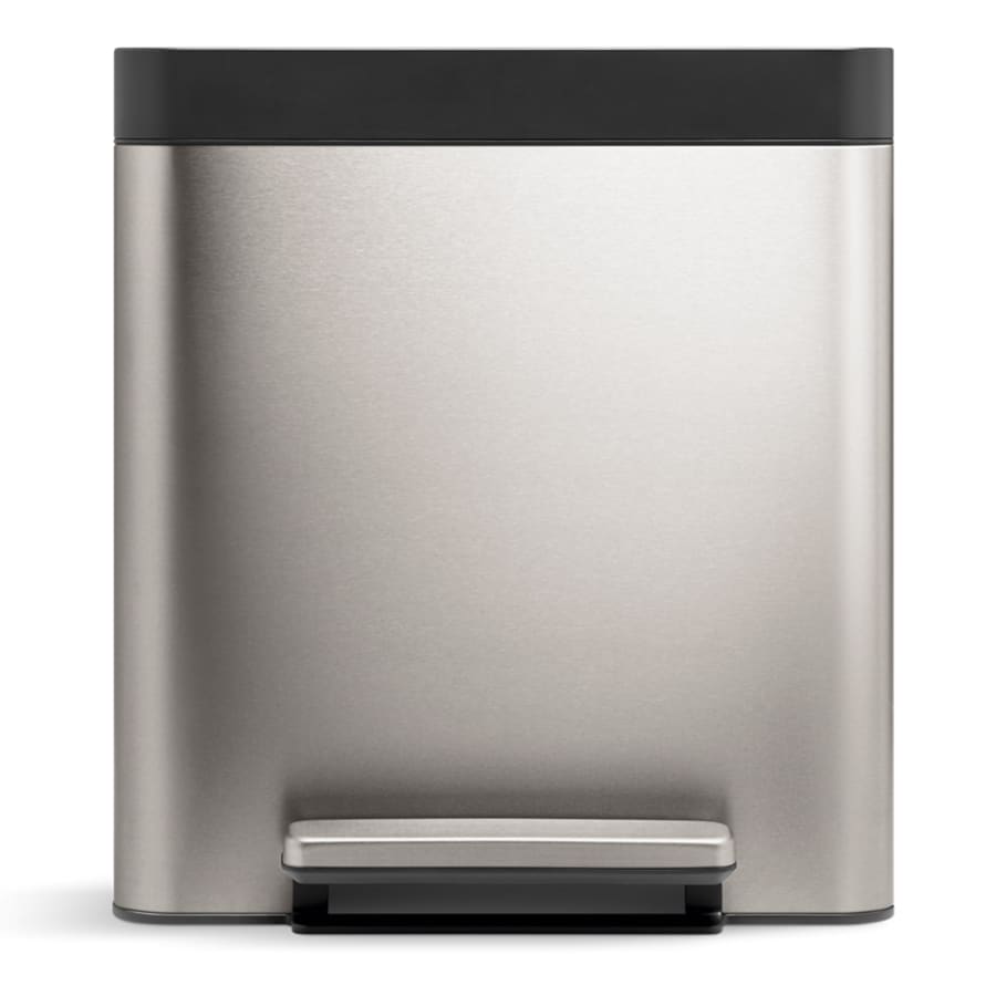 8-gallon stainless steel step trash can - Thumbnail 2