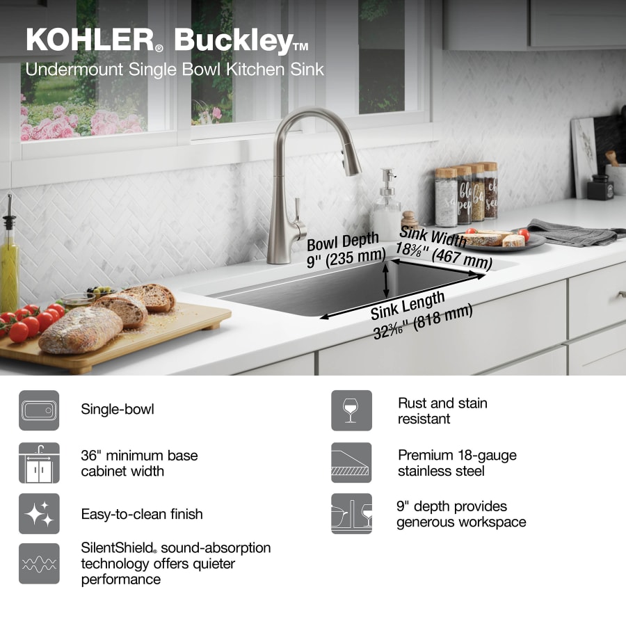Kohler K-28901-NA Buckley 32-1/4