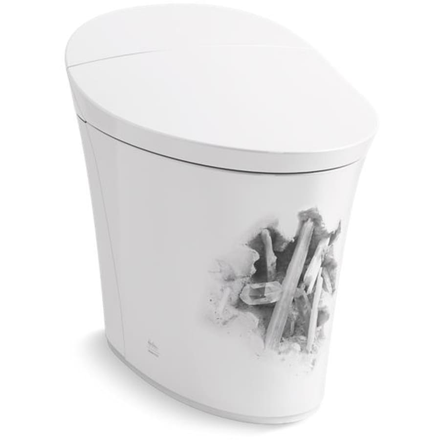 Kohler Landshapes by Daniel Arsham 0.8 / 1.28 GPF Dual Flush One Piece Elongated Smart Toilet with Actuator Plate Flush - Bidet Seat Included White