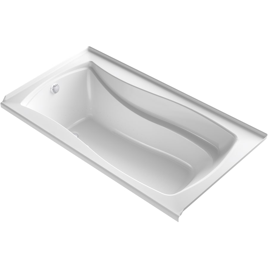 Kohler Mariposa 66" Alcove Acrylic Air Tub with Left Drain and Overflow White