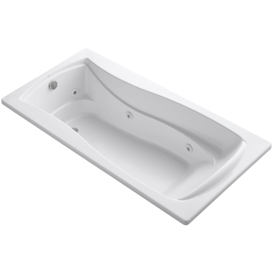 Kohler Mariposa Collection 72" Drop In Jetted Whirlpool Bath Tub with Reversible Drain White