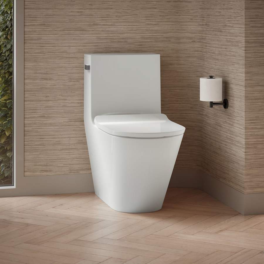 CABaN1枚 KOHLER 1-piece compact elongated toilet with skirted trapway