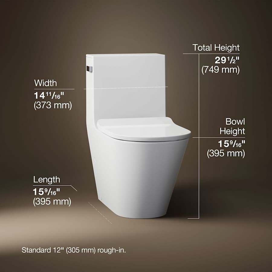 chii◎ Brazn One-Piece Compact Elongated Dual-Flush Toilet | K