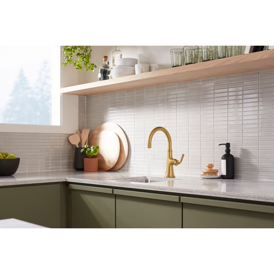 Kohler 26367-VS Traditioneller Getränkehahn - Edelstahl & ölgeriebene Bronze, 360° Drehbar, Für Küche & Bar