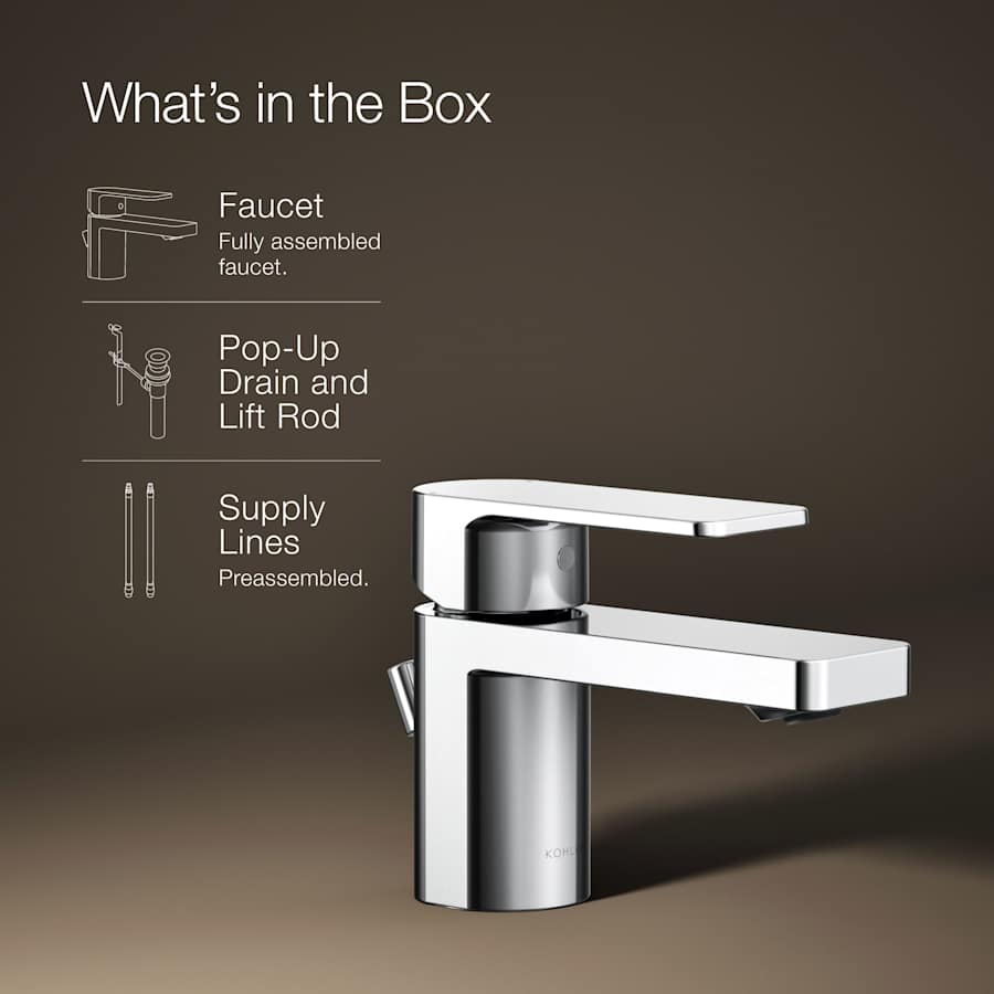 Kohler K-24804-4-BL Parallel 1.2 GPM Single Hole Bathroom Faucet