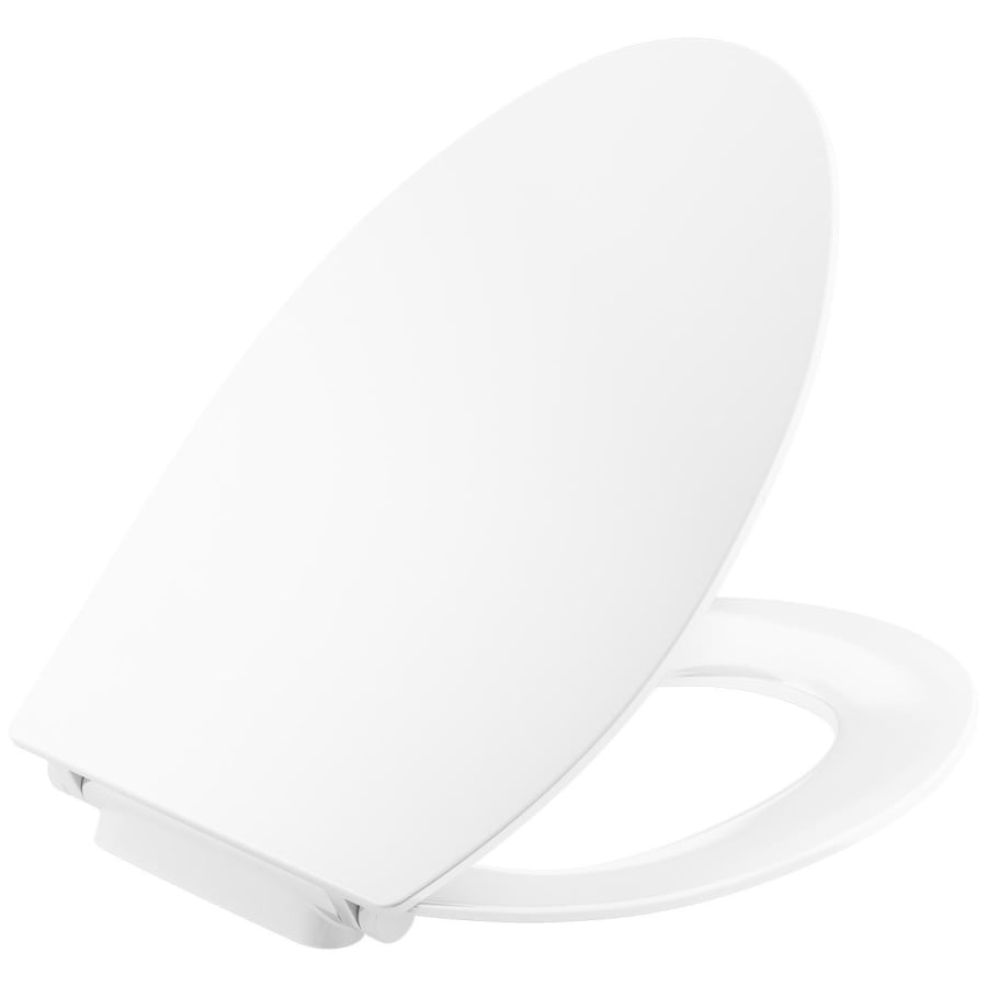 KOHLER Carbyne Quiet-Close Elongated Front Toilet Seat in White