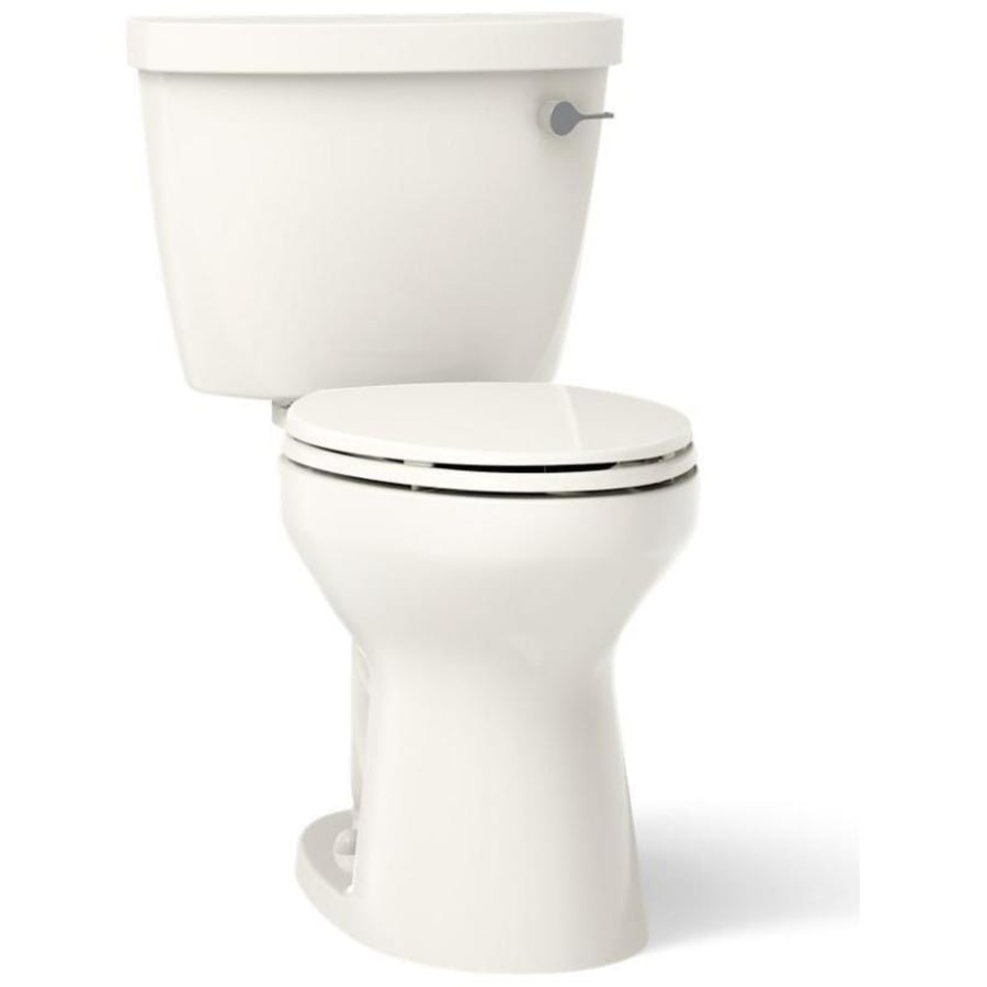 Kohler Cimarron 1.28 GPF Two Piece Elongated Chair Height Toilet with Right Hand Lever - Less Seat Biscuit