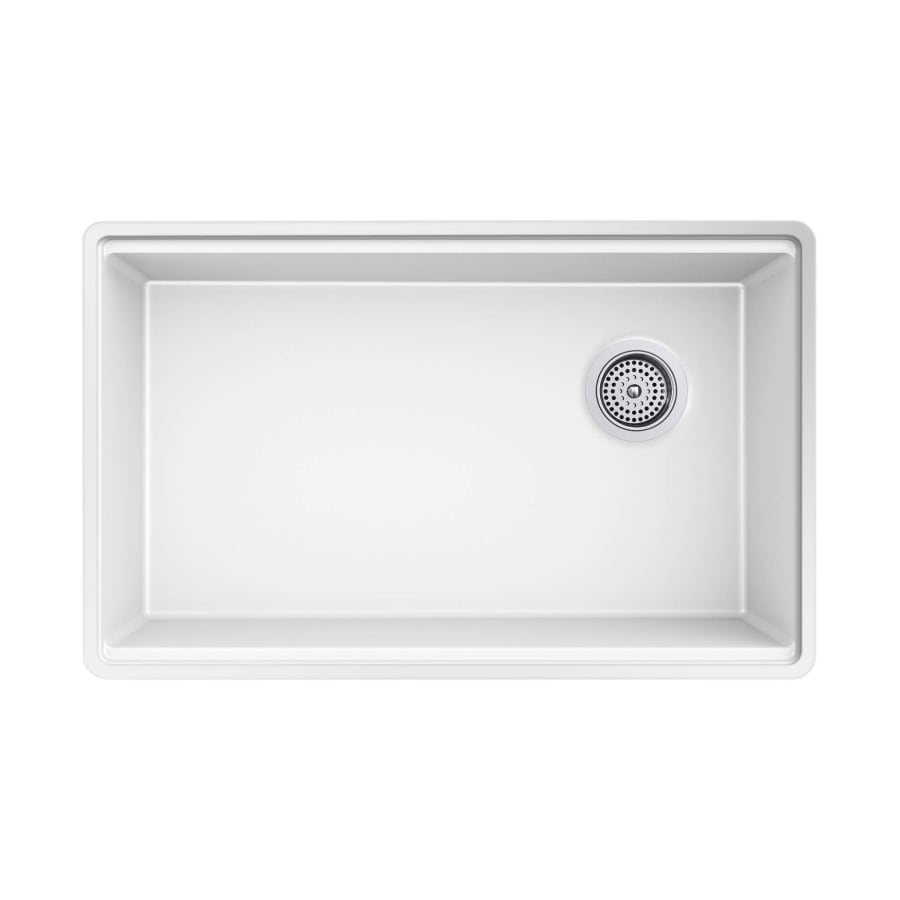 KOHLER Billings 29 in. Undermount Single-Bowl Kitchen Sink in Matte White