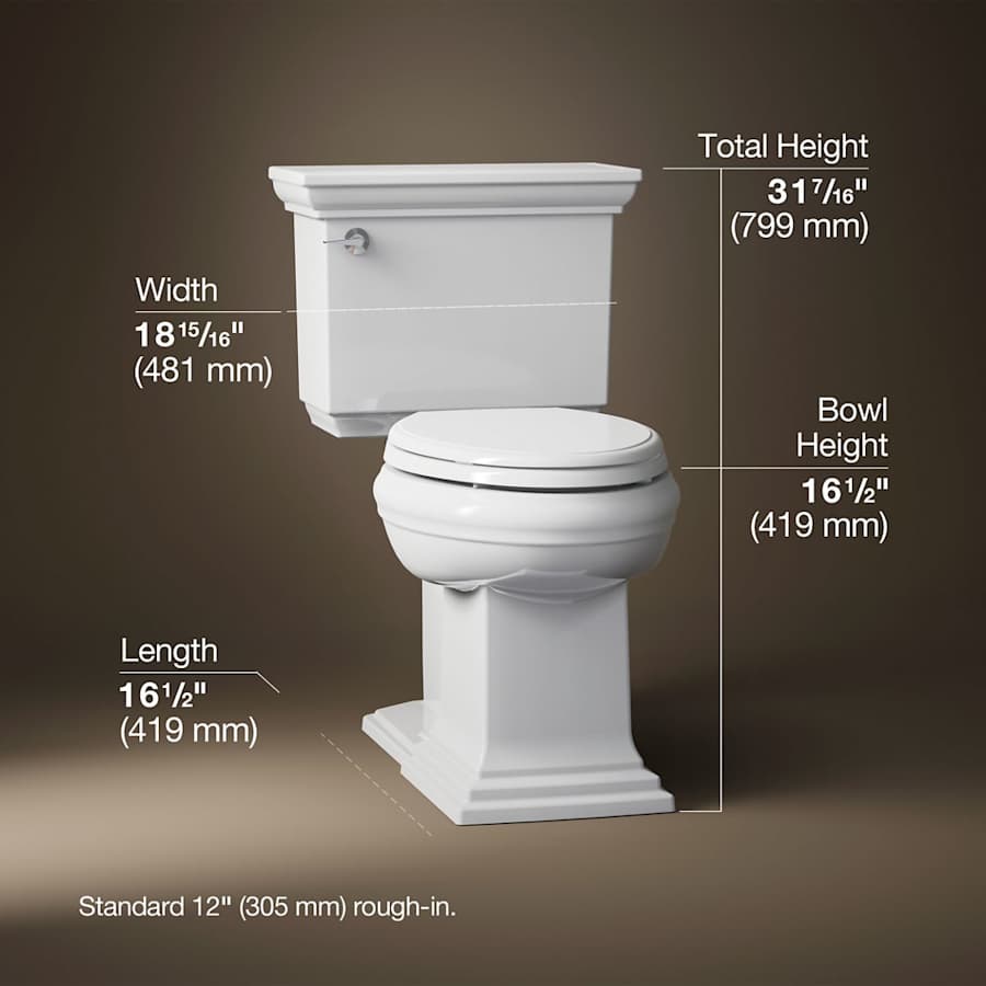 Kohler K-36669-96 Memoirs Stately 1.28 GPF Two Piece Elongated