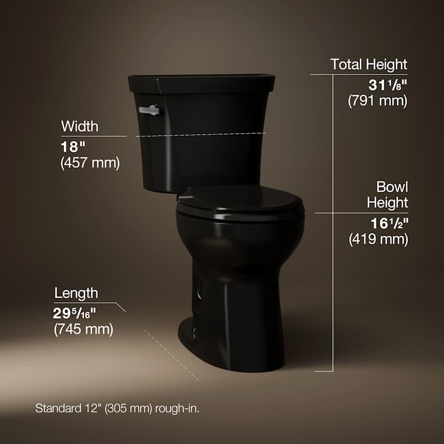 Kohler K-43979-96 Highline 1.6 GPF Two Piece Elongated Toilet with