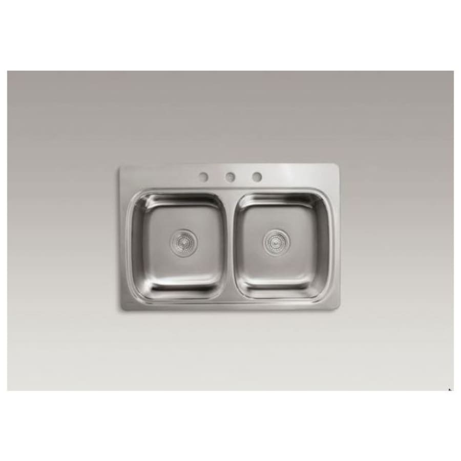 Kohler K 5267 3 NA Verse 33 Double Basin Drop In Build