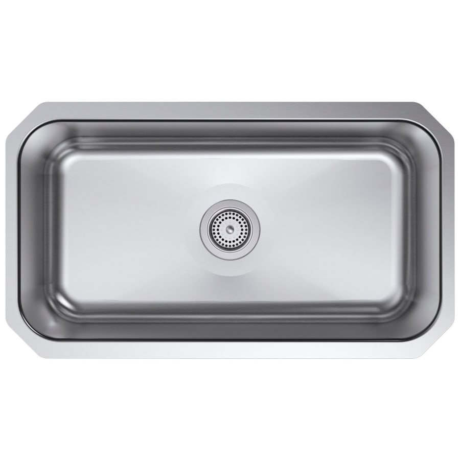 KOHLER Undertone Preserve Undermount Scratch-Resistant Stainless Steel 31 in. Single Bowl Kitchen Sink with Basin Rack