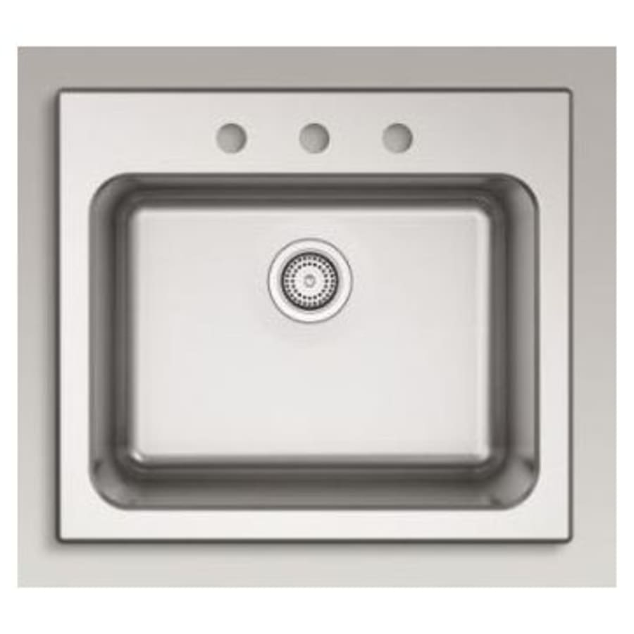 KOHLER Ballad 25 in. Drop-in Stainless Steel Utility Sink