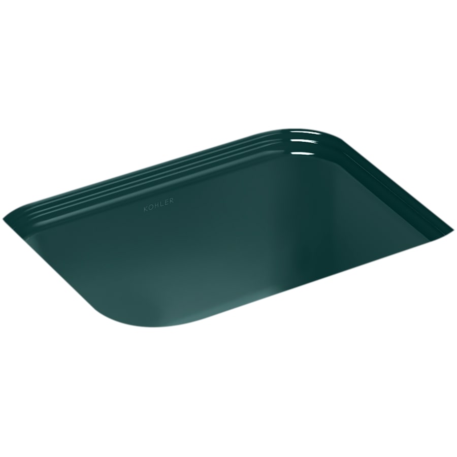 KOHLER Northland Cast Iron 15 in. Undermount Bar Sink in Teal