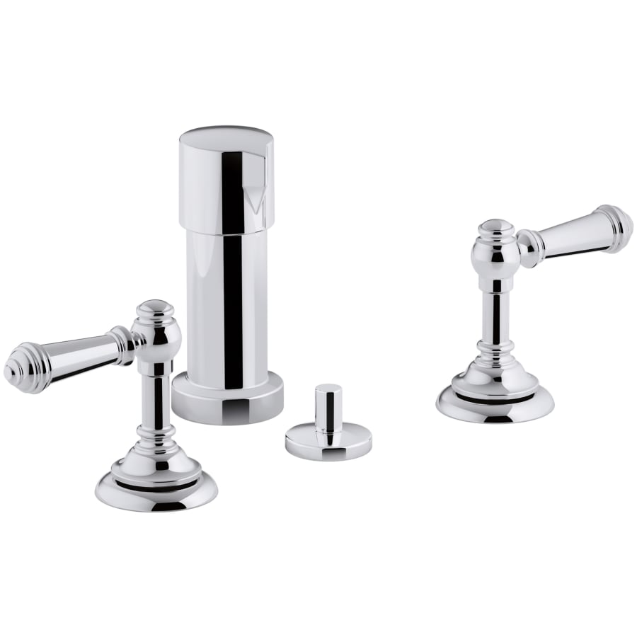 Kohler Artifacts Vertical Spray Bidet Faucet with Lever Handles Polished Chrome