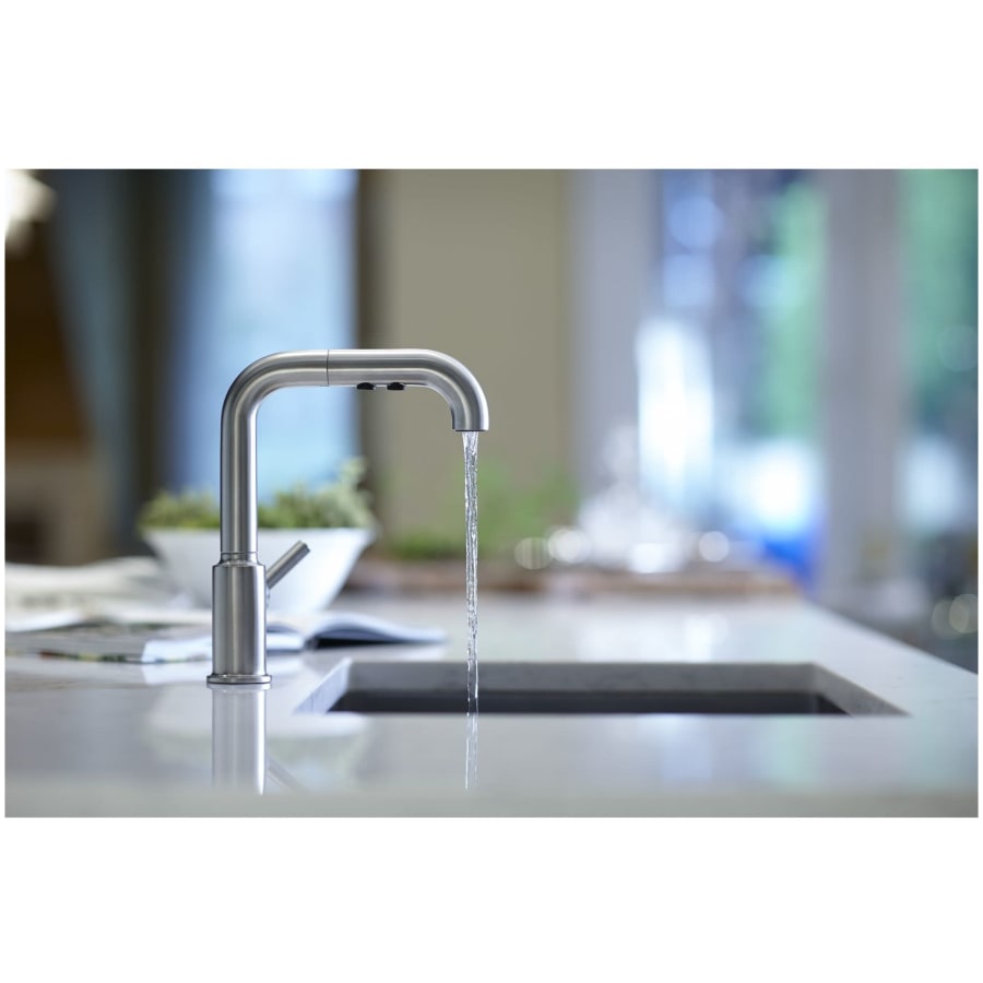 Kohler K-7506-BL Purist 1.5 GPM Single Hole Pull Out Kitchen 