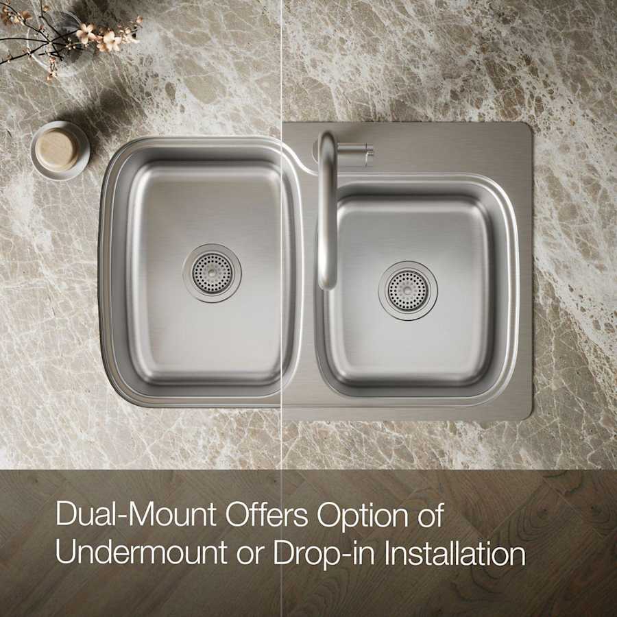 ●NSP KOHLER | K-75791-2PC | All-In-One Kit Top-mount/Undermount