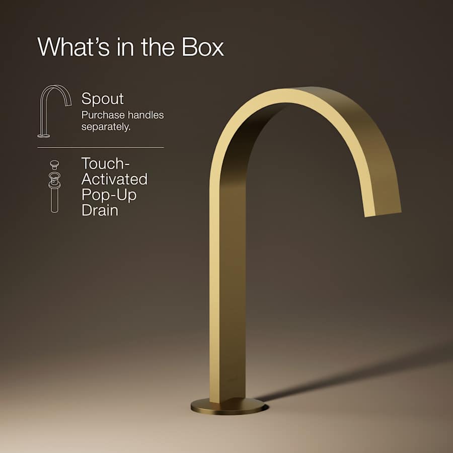 Kohler K-77968-BL Components 1.2 GPM Widespread Bathroom Faucet