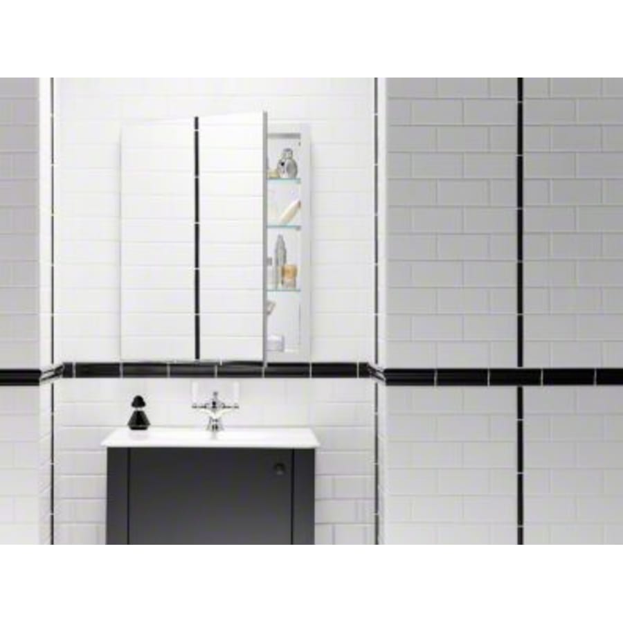 Kohler Verdera Medizinschrank Mit Vergrößerungsspiegel – 38,1 X 76,2 Cm, Glasböden, Schließt Langsam