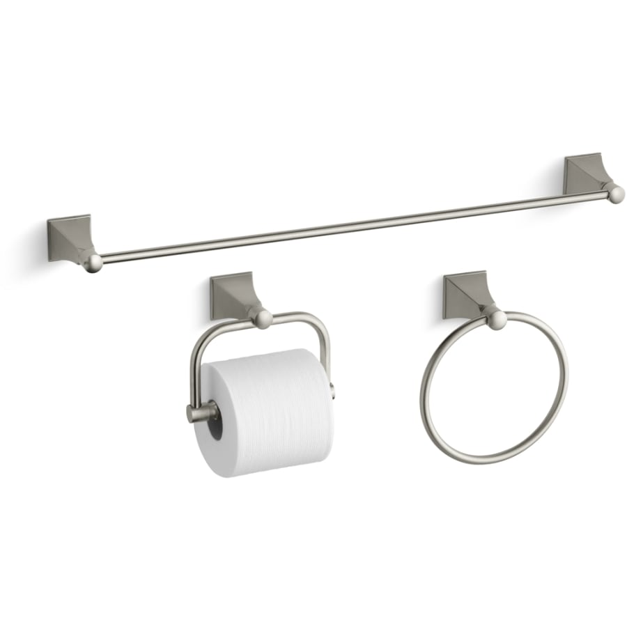 KOHLER Memoirs Stately 24 in. Wall Mounted Towel Bar in Silver