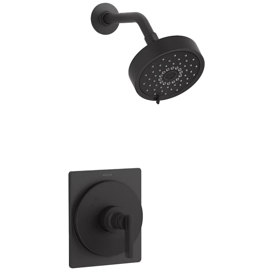 Kohler Castia by Studio McGee Shower Only Trim Package with 1.75 GPM Single Function Shower Head with MasterClean Sprayface Matte Black