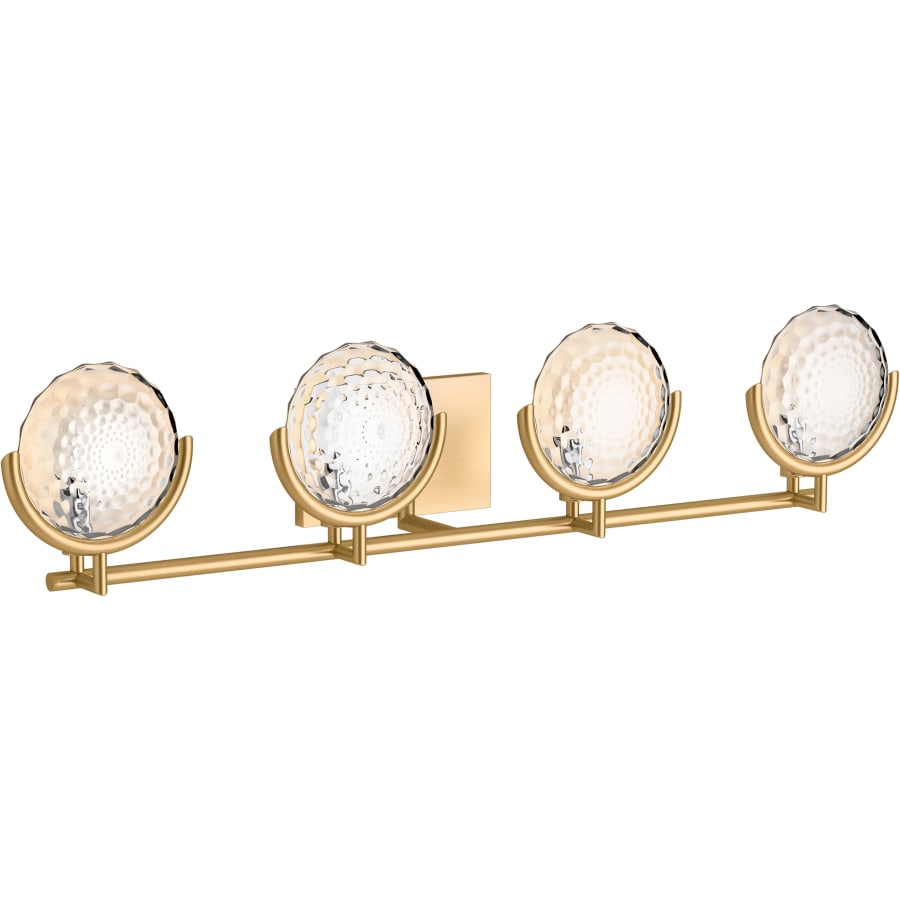 KOHLER Arendela 4-Light 37 in. W Brushed Moderne Brass Sconce