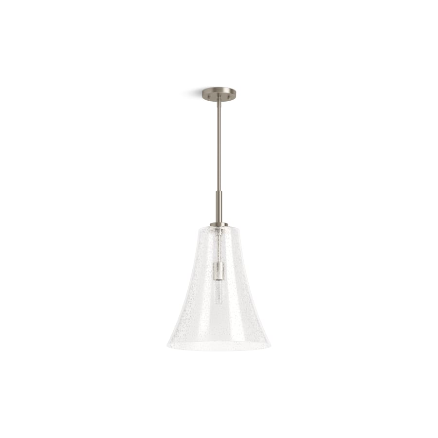 KOHLER Simplice 10 in. 1-Light Brushed Nickel Shaded Pendant