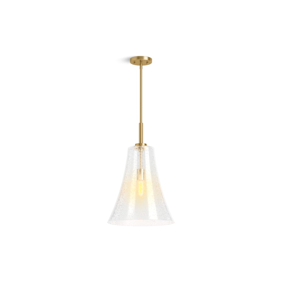 KOHLER Simplice 10 in. 1-Light Brushed Nickel Shaded Pendant