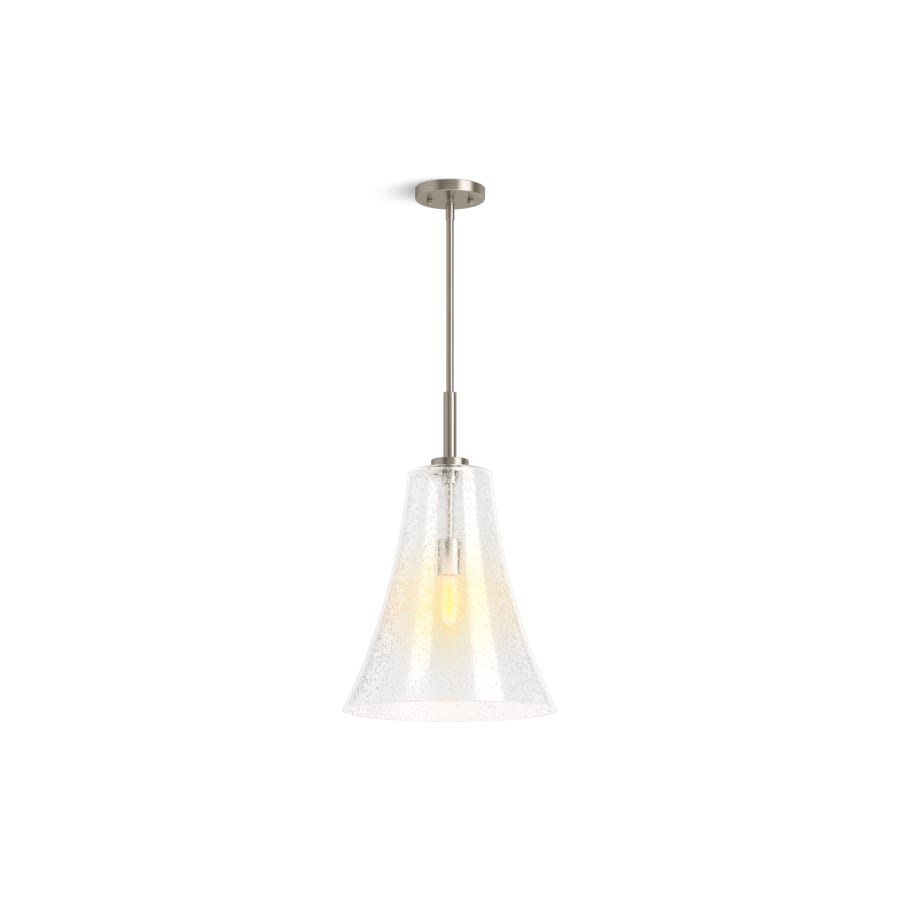 KOHLER Simplice 10 in. 1-Light Brushed Nickel Shaded Pendant