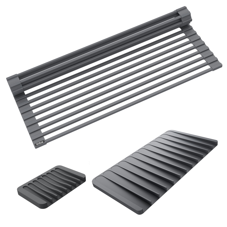 Kraus KDM KRM 10DG Roll Up Dish Drying Rack with Build