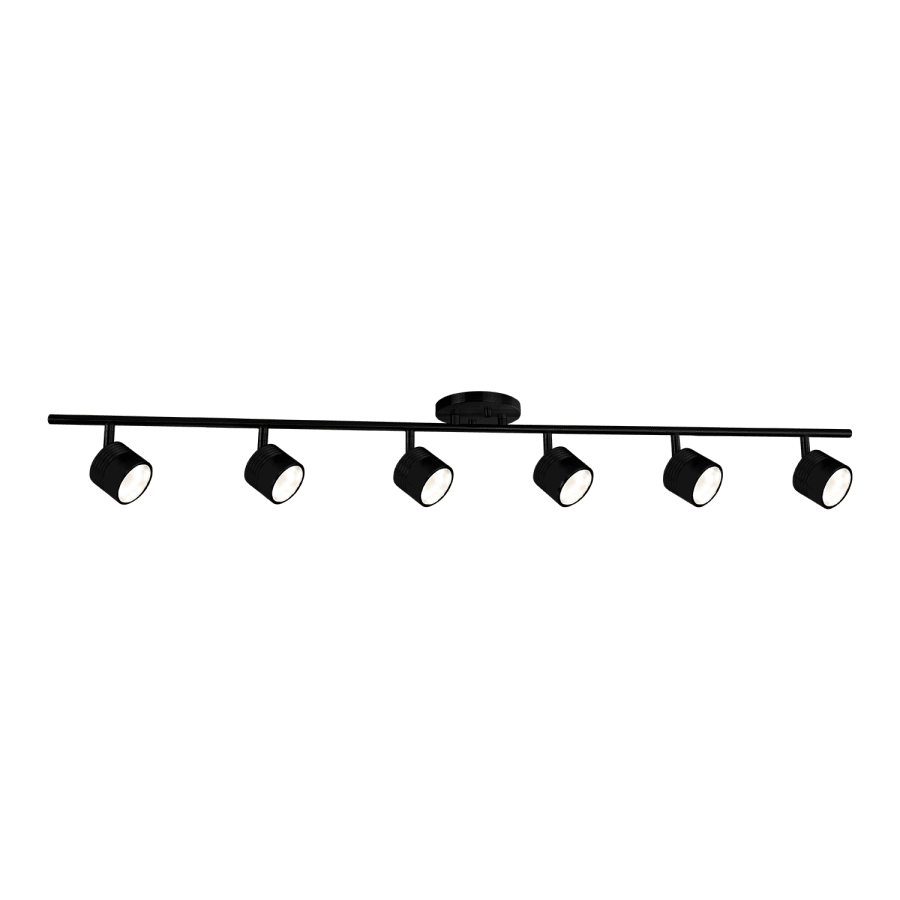 Kuzco Lighting Lyra 6 Light 5" Wide LED Fixed Rail Ceiling Fixture Black