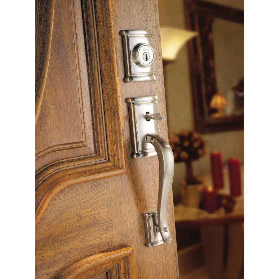 Satin Nickel Installed on Wood