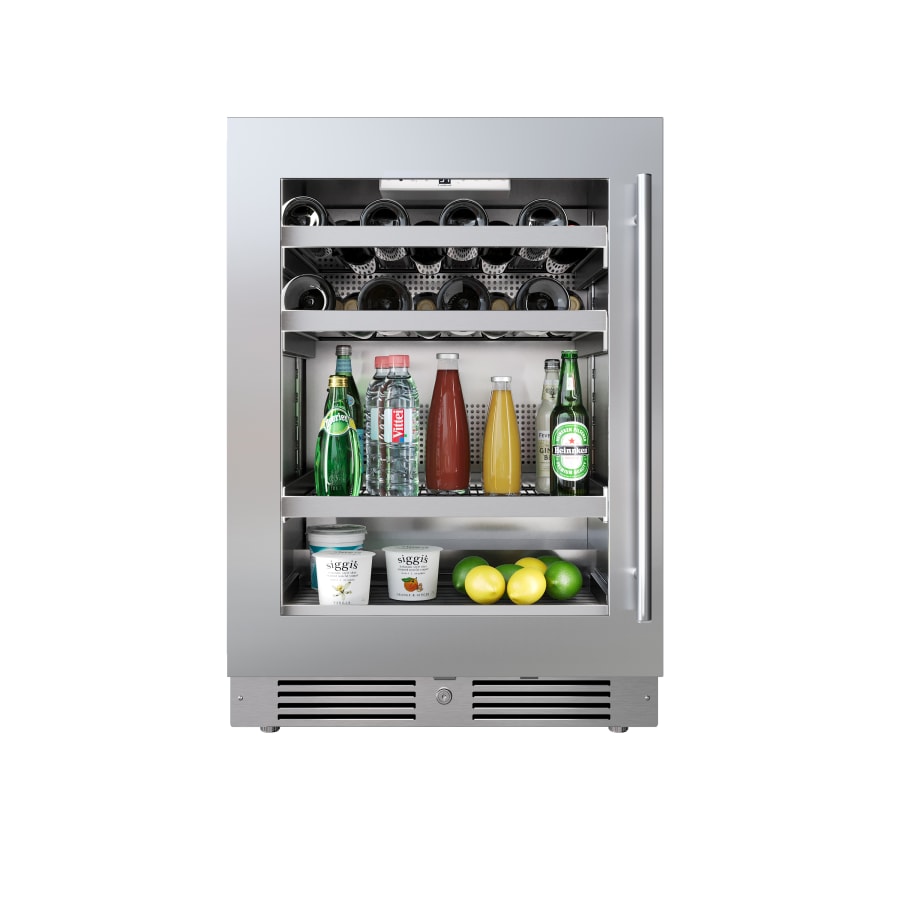 Landmark L3124UI1MPRGLH 24 Inch Wide 16 Bottle and 70 Can Capacity