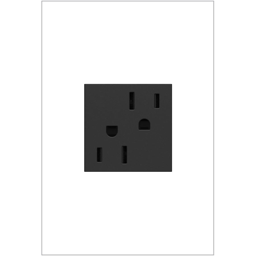 Legrand adorne 15 Ampere Tamper-Resistant Electrical Outlet Graphite