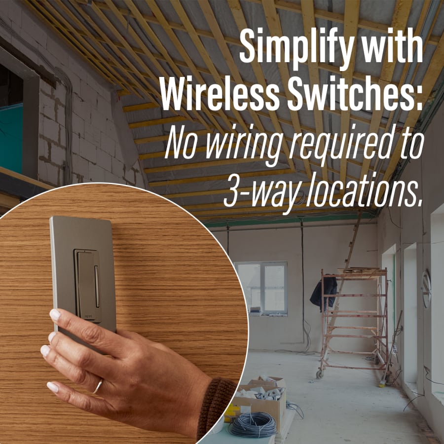 Legrand Radiant WNRL63NI Nickel Wireless Smart Dimmer with Netatmo